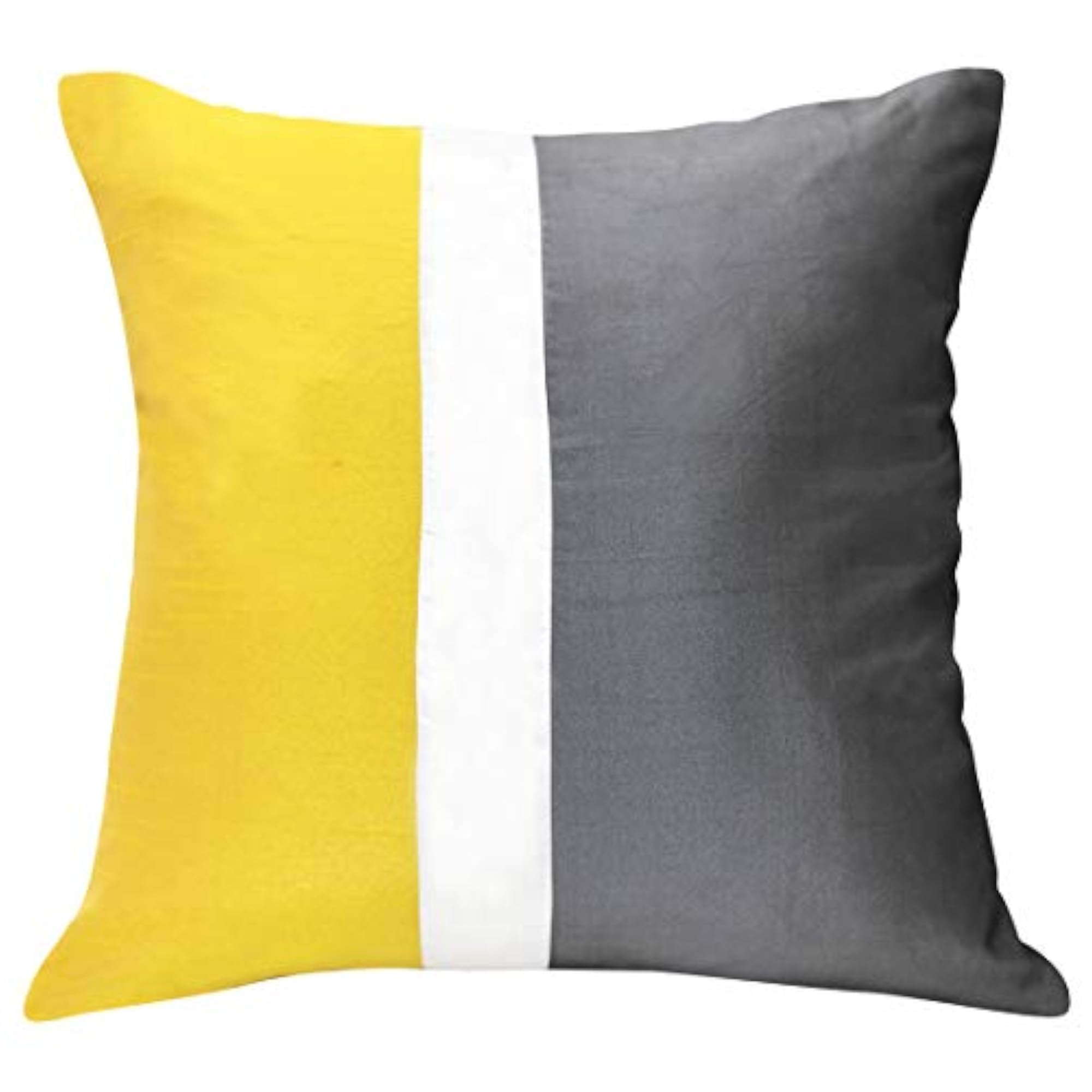Plain Patchwork Multicolor Art Silk Cushion Covers, 16 x 16 Inches