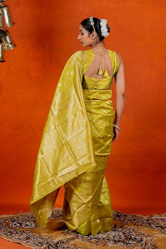 Image of Subham Women Sari Silk Cotton Kanjivaram | Soft Daily Wear Jacquard Design Saree with Blouse Piece