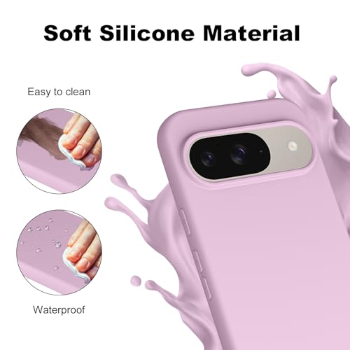 Image of Tobfit Back Cover Case Compatible with Google Pixel 9 /9 Pro, Case Cover Rugged Flexible Durable Anti-Slip Silicone Protection Shockproof Google Pixel 9 /9 Pro Back Cover (Purple)