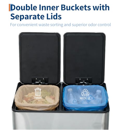 Caneca de Basura Cocina Acero Inoxidable 60 L miniatura 4