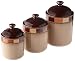 Gibson Casa Estebana 3-piece Canister Set, Beige and Brown