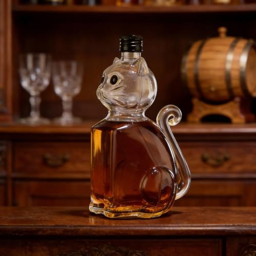 Bouteille de whisky scellée en forme de chat pour présentation de table de salon - 4