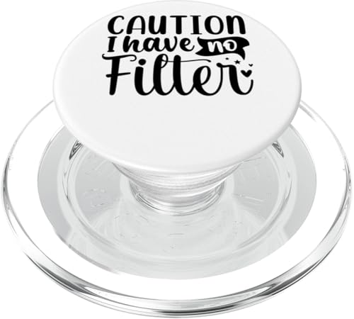 Precaución No Tengo Filtro Texto Gráfico PopSockets PopGrip para MagSafe