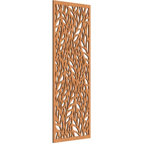 Image of Ortonville Decorative Pierced Fretwork Wood Wall Panels, 17 3 /8 inchW x 44 3 /8 inchH x 3 /8 inchT, Cherry