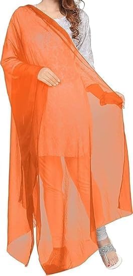 JAGMOOLYA PRODUCTS 2.50 Meters Solid Chiffon Dupatta, Lightweight Designer Chunni, Scarf for Ethnic Wear, Casual Wear --picture-11