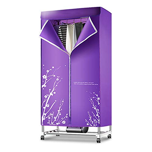 WHJ@ Trockner Elektrischer Multifunktions Wäschetrockner Kleiderschrank Luftentfeuchter 2-lagig Eisenrohr Tragkraft 15 Kg 180 Min Zeit Stumm 360 °