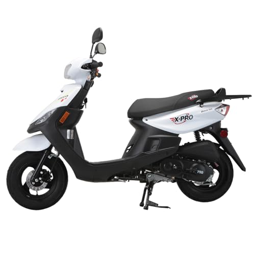 Image of X-PRO Bora 50cc Gas Moped Scooter for Adults - Automatic Transmission, 4‑Stroke Engine, Street Legal with Headlight, Rear Trunk, Front /Rear Suspension & DOT Tires