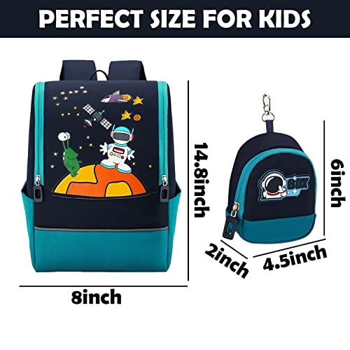 Image of Party Propz Space Theme School Bags for Kids - Backpack for Boys with Small Space Pouch | Astronaut Bag for Kids | School Bags for Boys Kids | Small Bag for Kids Boys | Shoulder Bag for Kids | Kids Book Bag