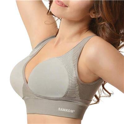 SANKOM SWITZERLAND Bamboo Sports Bra For Back Support Grey Colour Size -  Buy Online - 185431425