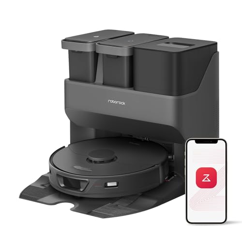 Image of roborock S7 Max Ultra Robot Vacuum and Mop Combo, Auto Mop Drying, Auto Mop Washing, Self-Emptying, Self-Refilling, 5500Pa Suction, Reactive Tech Obstacle Avoidance, Black (Renewed)