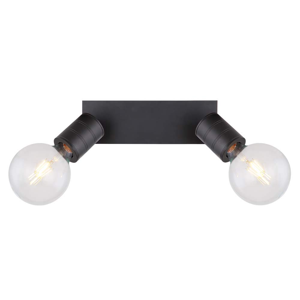 Lampada da soffitto con faretti mobili, in alluminio, colore: nero, per camera da letto, ufficio