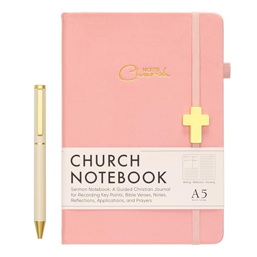 Diario bíblico guiado con caja de regalo, perfecto para notas de sermón y reflexiones cristianas