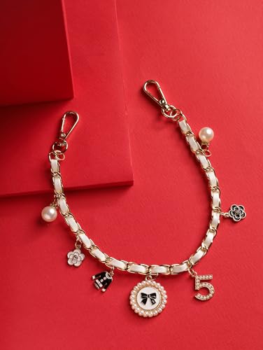 Pendentif chiffre et détail fleur de haute qualité pour sac - 6