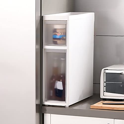 RDWQDGJG Mueble de baño Alto con 6 cajones y Ruedas, diseño Delgado para Espacios pequeños, Carrito de plástico con cajones para organizar el baño