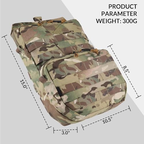 Sac eau tactique Molle 3L pochette hydratation gilet chasse équipement militaire - 7