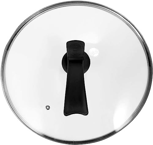 Couvercle universel en verre et acier inoxydable pour poêles