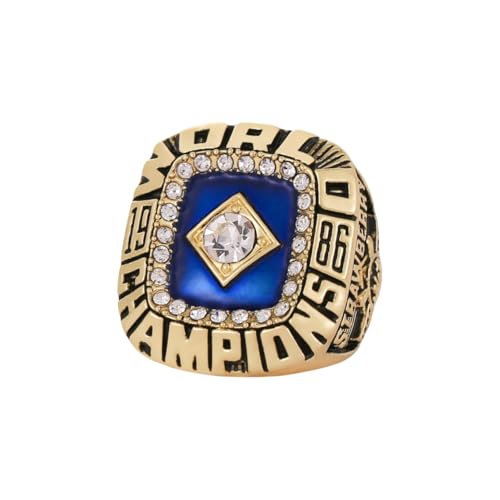 CLASSIC SERIES 1986 CHAMPIONSHIP RING MetsTM #Rarity Luxury Commemorative Sports Fan Detail Gift - Glory Collect Various Festivals Occasions with Sandalwood Box