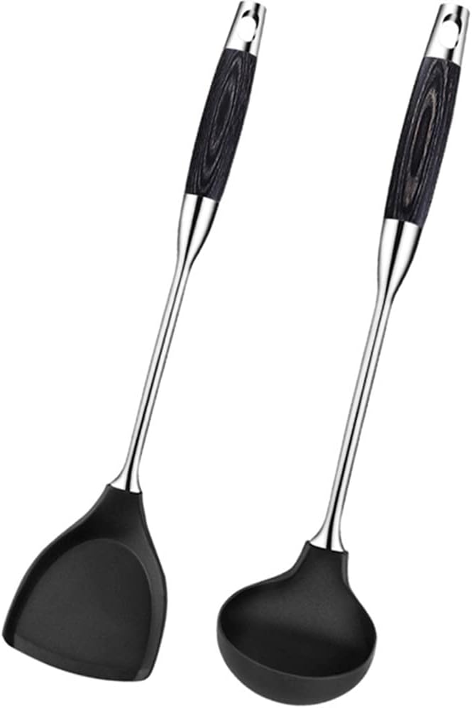 Silicone Wok Spatula & Ladle Tool Set Nonstick Wok Cooking Utensils Set 1516.5