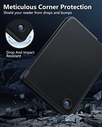 Moko Case Compatible With Kobo Clara 2E 6" 2022 Release, Anti-Scratch Smart Cover Compact Folio Case With Auto Wake/Sleep Function, Black #TOP3