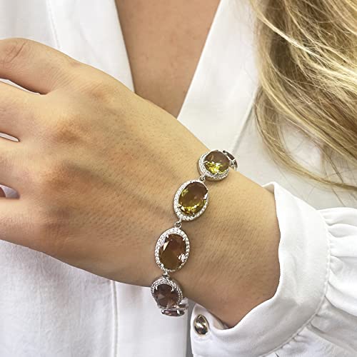 Oval Color Changin ZultaniteStone Sterling Silver Bracelet, Stone That Changes Color With Sunlight, Turkish Diaspore Stone Bracelet, Gift Idea For Women4