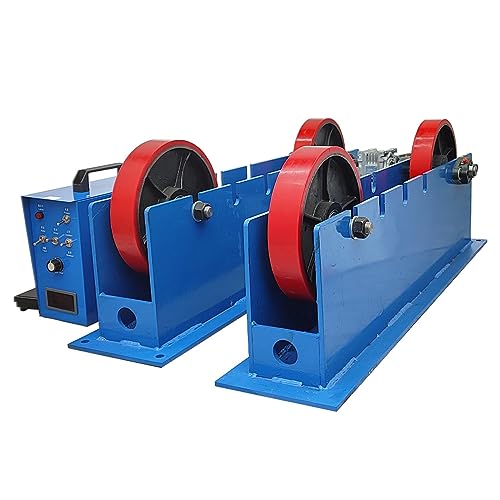 PreAsion 110V Tank Turning Welding Rolls Linkage Roller, 2200LB Load Capacity Welding Turning Roll, Rotary Welding Positioner with Manually Adjustable Roller Frame, Diameter 2