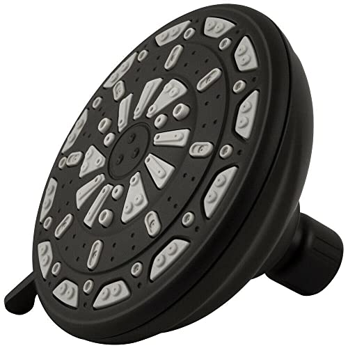 Cabezal de ducha negro de 5 pulgadas Mikalo con brazo metálico resistente de 10 4