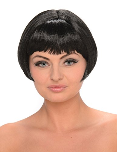 Women's Black Bob Cut Wig - Halloween