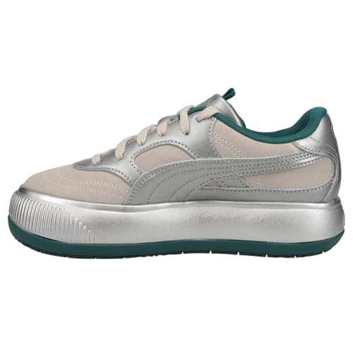 PUMA Womens Pronounce X Suede Mayu 2 Metallic Platform Lace Up Sneakers Shoes Casual - Silver3