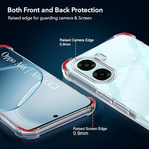 Image of Jkobi Shockproof Crystal-Clear Back Cover for Oppo A6X | Oppo A6S (Anti Yellow Case | Drop & Camera Protection | Hard Polycarbonate)
