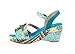 Laura Vita Women's Platform Sandals, Turquoise, Turquoise, 4.5