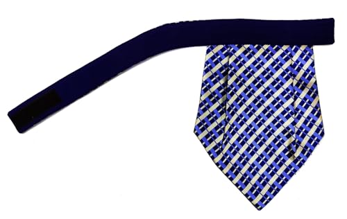Image of formal cravat set for men with pocket square Men's Cravat Necktie, Self Design Microfiber Dark Multi color Free Size