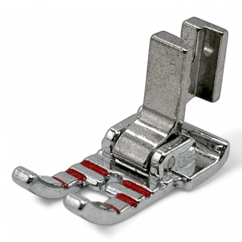 Image of ZENITH Metal New 1 /4 inch Quilting Piecing Presser Foot Snap on Type for Automatic Electric Low Shank Sewing Machines Steel and Red (Metal New 1 /4 inch Quilting Piecing Red)