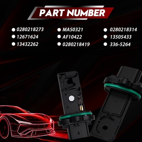 Image of Mass Air Flow Sensor MAF Compatible with Chevrolet Cruze 2013-2016, Sonic 2016-2017, Trax 2016-2017, Buick Encore 2016-2017, Verano 2017 1.4L 1.8L Replace 0280218419 12671624 13505433