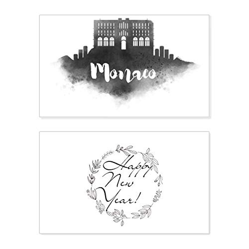 Tarjeta de felicitación Palacio de Mónaco para recuerdos de Año Nuevo