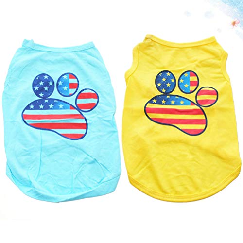 Aboofan Summer Dress Puppy Clothes Puppy Vest Dog Shirt Independence Day Cotton Pet Clothes Vest Puppy Cooling Outfit Jacket Summer Custome For Small Medium Large Dog Cat Puppy Clothes Puppy Clothes #TOP6