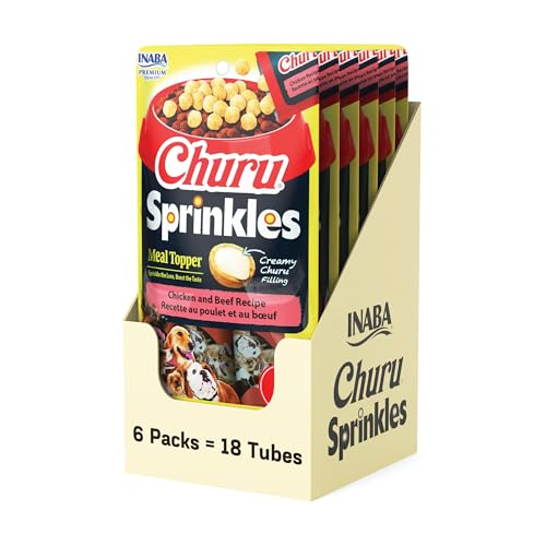 INABA Churu Sprinkles Dog Meal Topper, Chicken Beef, 18ct - image 1