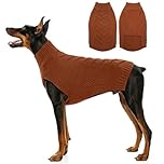 Katzinst Dog Jumper Large Breed - Warm Knitted Sweater with Polo Neck, Pullover Pet Coat for Cold Winter, Pet Outfit Apparel for Midum Large Dogs, Labrador, Golden Retriever (Caramel, 3XL)