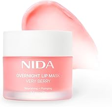 NIDA Overnight Lip Mask - Very Berry | Intense Hydration & Plumping Sleeping Mask for Dry, Chapped Lips | 0.7 oz., 20g