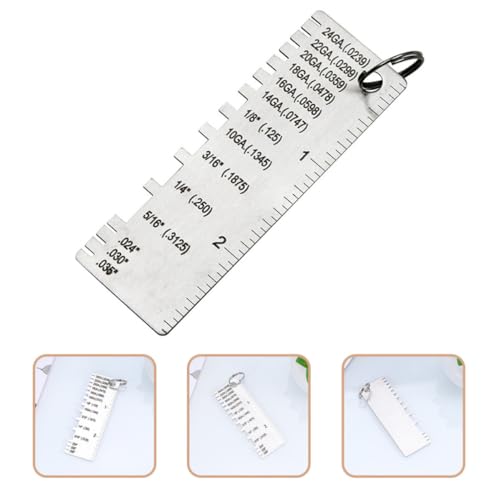 Medidor de espesor de acero inoxidable 3 piezas miniatura 5
