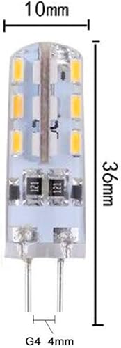 Miniatura 2 de Mejor comprar (8 unidades) Bombilla LED G4 de 2 vatios más brillante 12V CACC, 24 SMD 3014 LED, 2 W color verde, azul, rojo (Jc10 Bi-pin 10-13W de