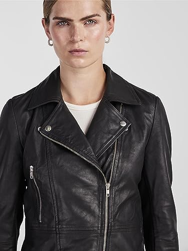 YAS-Sophie-Noos-Chaqueta-de-Piel-Cuero-Negro-L-para-Mujer YAS-Sophie-Noos-Chaqueta-de-Piel-Cuero-Negro-L-para-Mujer