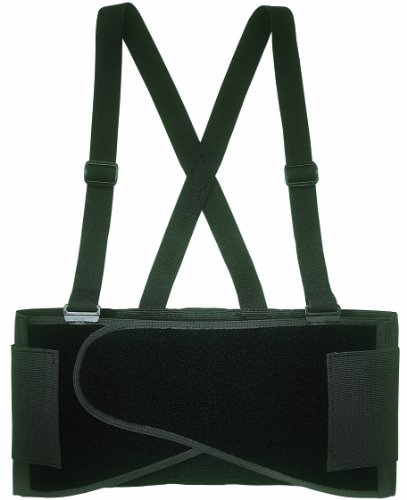 Custom Leathercraft 5000S Elastic Back Support Belt Fits Waists, 28-Inch to 32-Inch, Small, Black