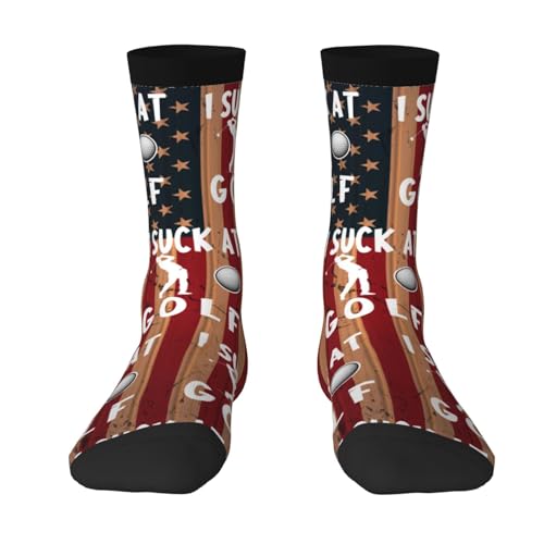 I Suck At Golf Fashionable Socks Adult Comfortable Stylish Everyday Wear5