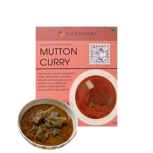 Image of Maskhari Ready to Eat Mutton Curry Paste, 150g | Authentic Maharashtrian Mutton Curry | Instant Indian Curry Base | No Preservatives, No Artificial Colors | Ready in Minutes
