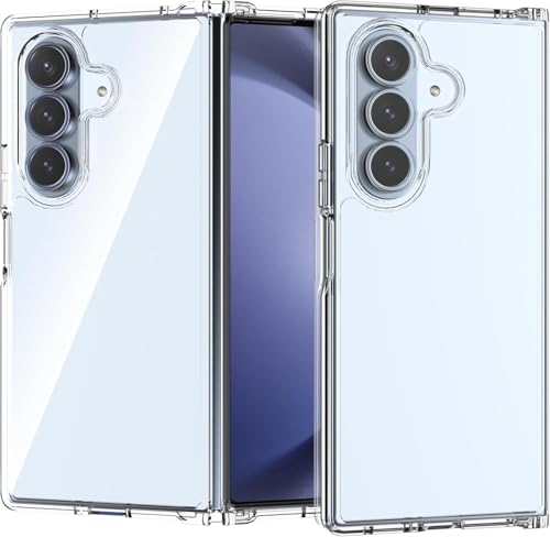 Image of TechTrendz Ultra Hybrid Transparent Case for Samsung Galaxy Z Fold 7 Case, Galaxy Z Fold 7 Back Cover TPU Shockproof Military-Grade Drop-Proof Anti Yellowing Clear Cover Phone Case for Galaxy Z Fold7