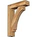 Ekena Millwork BKT0604X22X30IMP05RWR Imperial Block Bracket w/Offset Brace, 22"D x 30"H, 6" W Western Red Cedar (Rough Sawn)