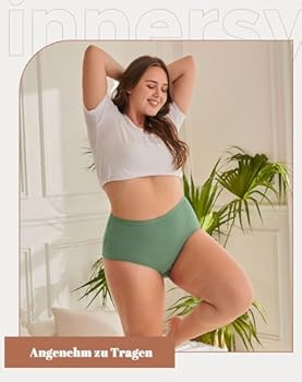 Innersy Onderbroeken, dames, grote maten, slips, katoen, hoge taille, maxislips, ondergoed, 5-pack, 60-62