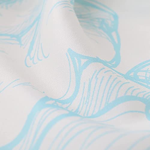 BDRS HOME Creative Nautical Shower Curtain for Bathroom -More Design Waterproof Bath Cloth Set with 12 Hooks (72" WX72 L, Sailing Boat) - Image 4