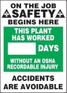 ON THE JOB SAFETY BEGINS HERE THIS PLANT HAS WORKED #### DAYS WITHOUT AN OSHA RECORDABLE INJURY ACCIDENTS ARE AVOIDABLE