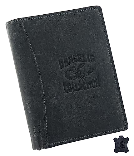 + RFID Büffelleder Börse Geldbörse Echt Leder Portemonnaie Geldbeutel Hochformat (Motiv: Skorpion, Grey) + RFID Büffelleder Börse Geldbörse Echt Leder Portemonnaie Geldbeutel Hochformat (Motiv: Skorpion, Grey)